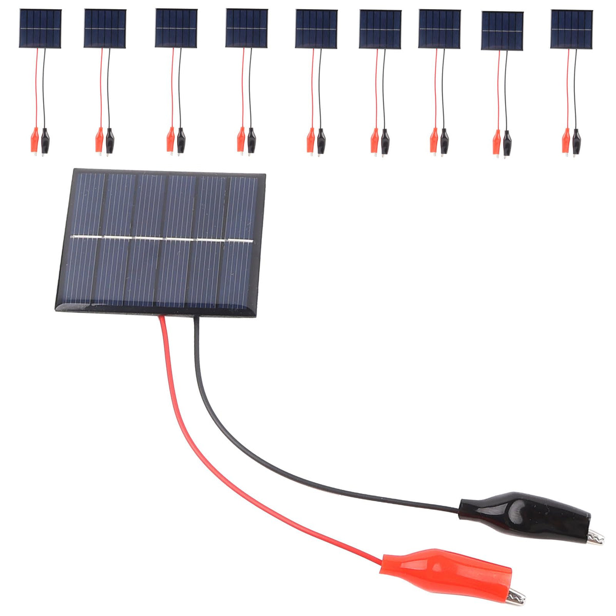 KEJNYT 10pcs solar panel close-up showing compact epoxy cells for DIY projects.