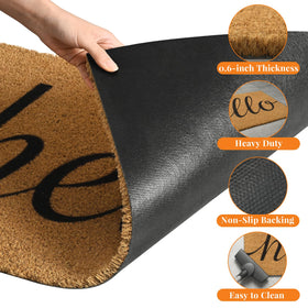 Kelarea mat fits 17x30 size for practical entryways.