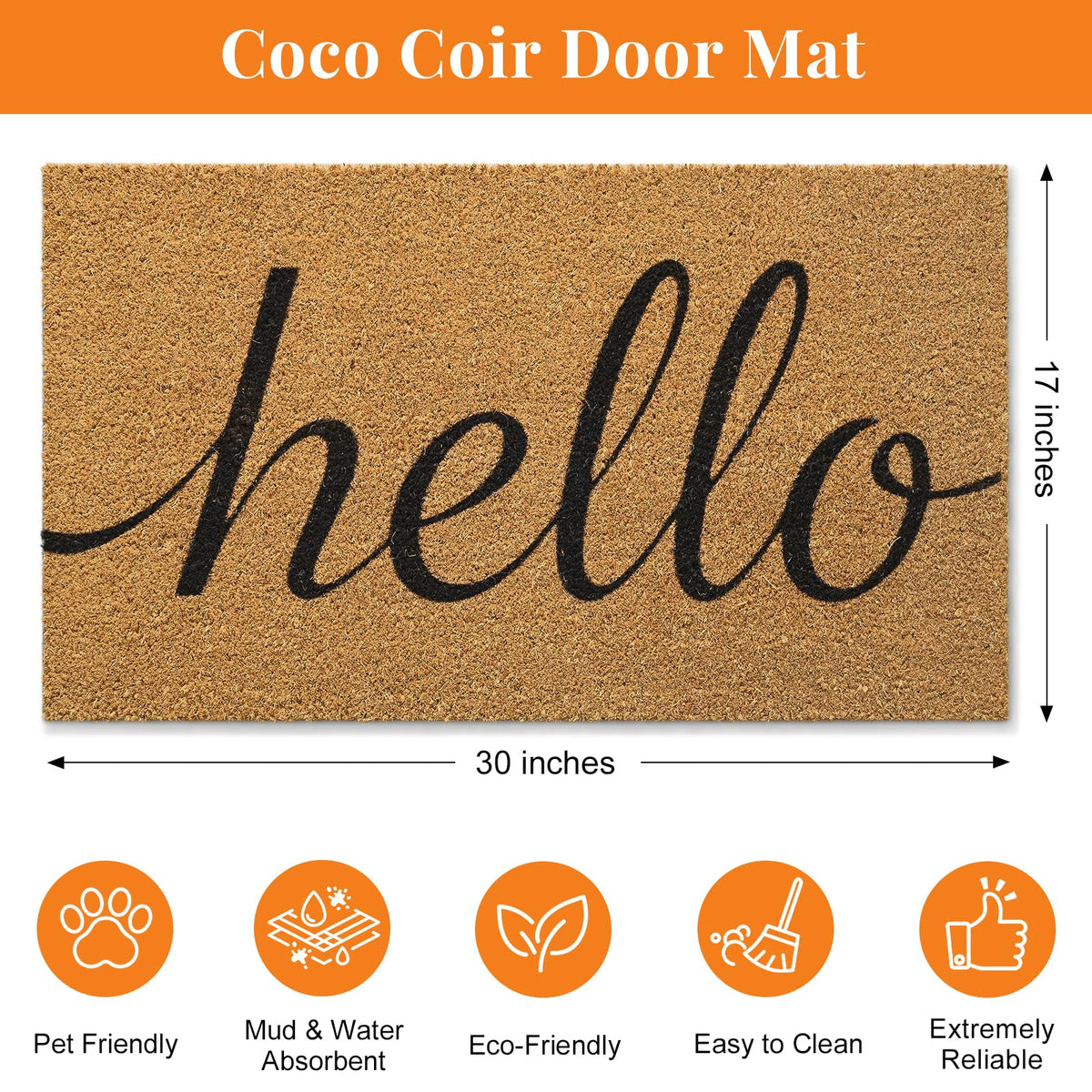 Kelarea door mat designed for indoor and outdoor use with rugged resilience.
