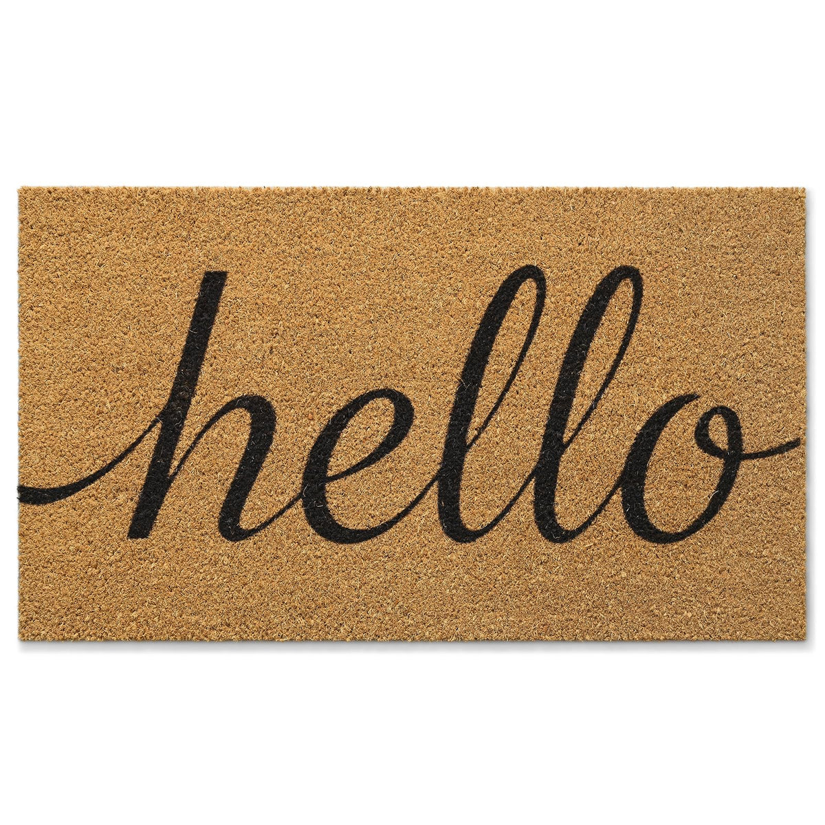 Kelarea front door mat with coir top scrapes dirt and welcomes guests.