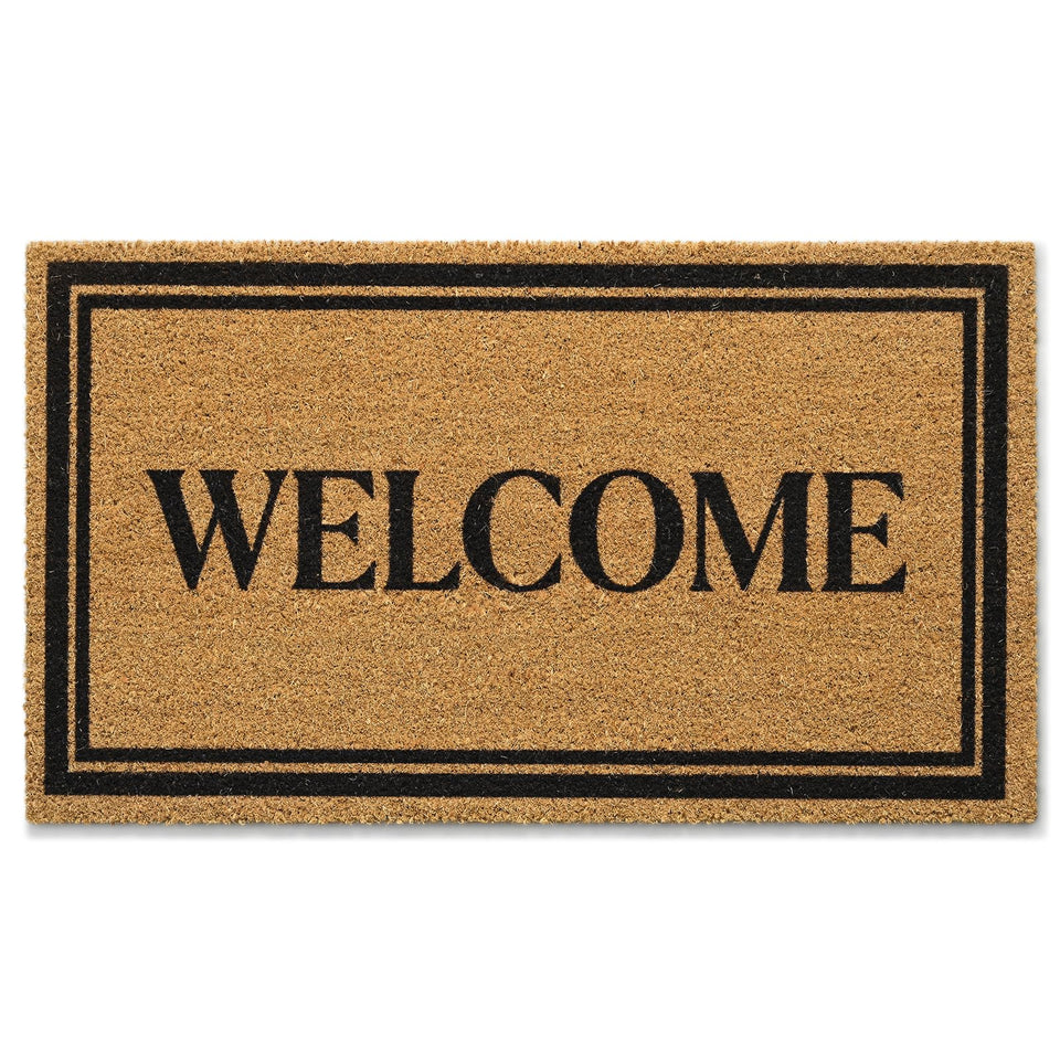 Kelarea front door mat in natural coir texture for durable indoor-outdoor use.