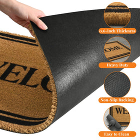 Kelarea heavy-duty backing provides stability on busy entryways.