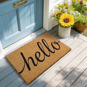 Kelarea porch entrance mat remains in place on busy entryways.