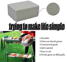 Kelfuoya Elaziy 4-pack grill stones offers non-toxic cleaning for families and pets