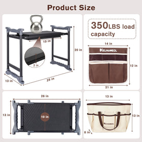 KELHOMECL 2-in-1 kneeler and seat for versatile gardening.