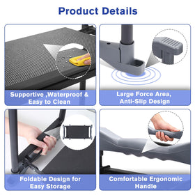 KELHOMECL 350 lbs capacity kneeler provides stable support on varied surfaces.