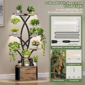 KELHOMECL adjustable feet stabilize the stand on uneven floors and improve airflow.