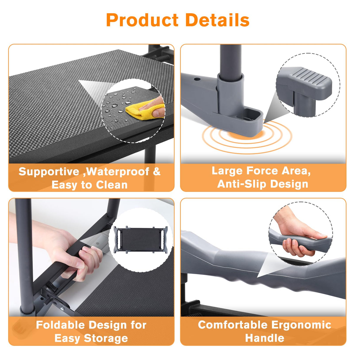 Ergonomic KELHOMECL design reduces back and knee strain while gardening