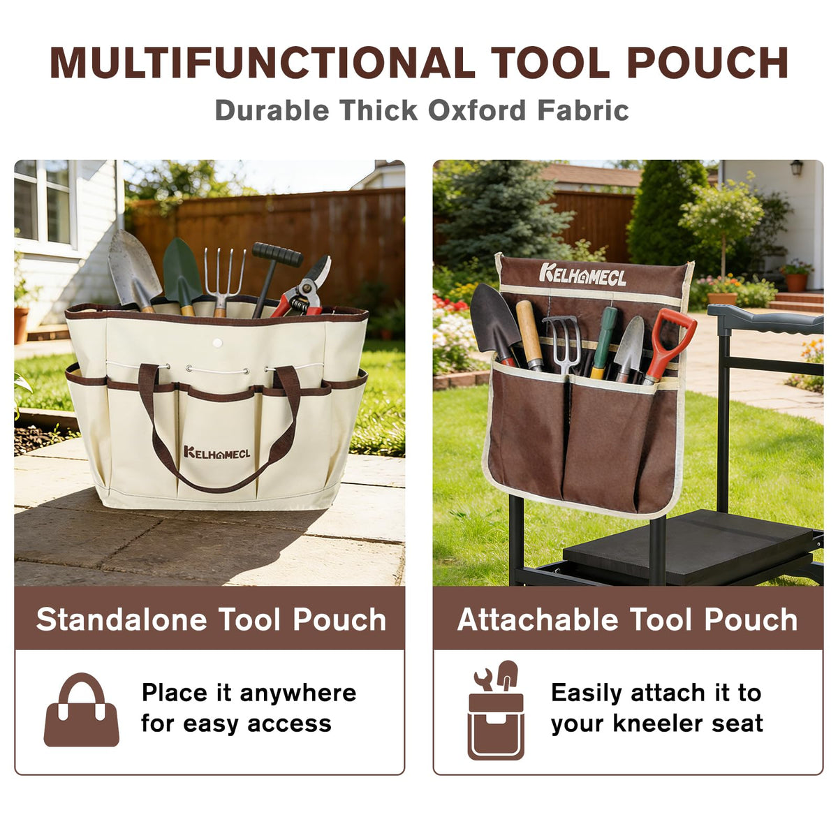 KELHOMECL 350-lb capacity ensures durable support during tough outdoor tasks.