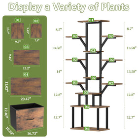 KELHOMECL holds 16+ pots, perfect for a lush indoor garden.