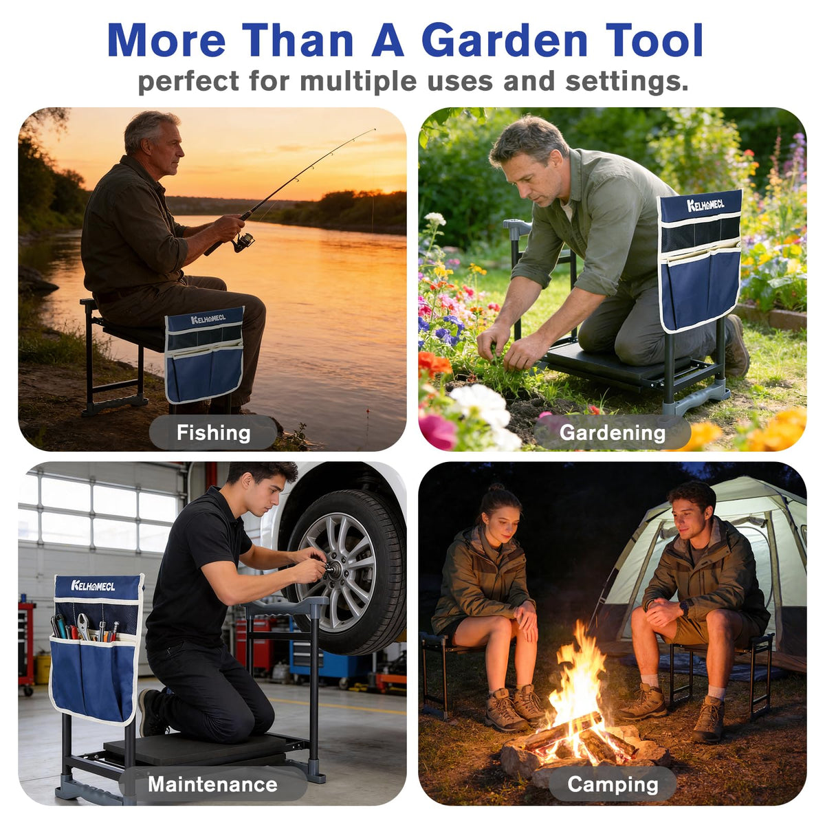 KELHOMECL portable outdoor kneeler suitable for seniors and DIY tasks.