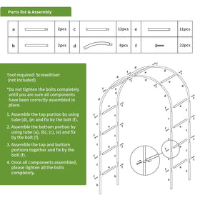 Kelived durable steel arch closeup, powder-coated finish resists the elements.