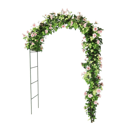 Kelived metal garden arch front view, ideal as a climbing plant trellis.