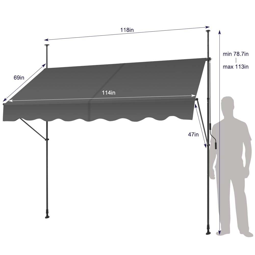 KELIXU adjustable height and tilt for customizable shade throughout the day.