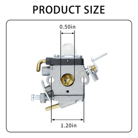 KELKONG carburetor for Husqvarna 129L side-assembly view for easy install.