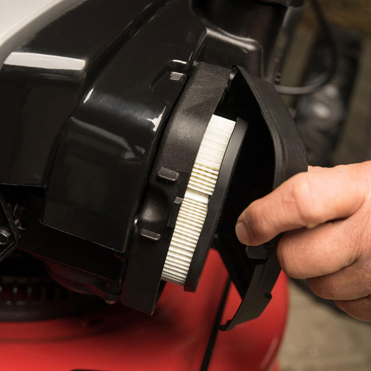 User-friendly installation scene for KELKONG kit in a mower maintenance setup