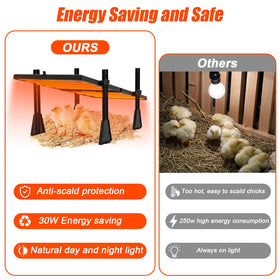Keltne brooder heater uses low 60W for energy efficiency.