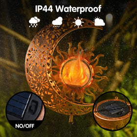 KelvinLux crackle glass ball closeup showing simulated flame glow for cozy evenings
