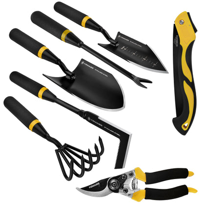Kemaier 7-in-1 serrated trowel for precise soil cutting and weeding