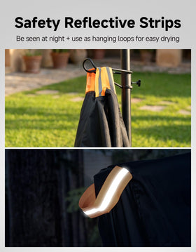 KEMIMOTO 600D waterproof Oxford fabric shields your mower from rain, snow, and dust.
