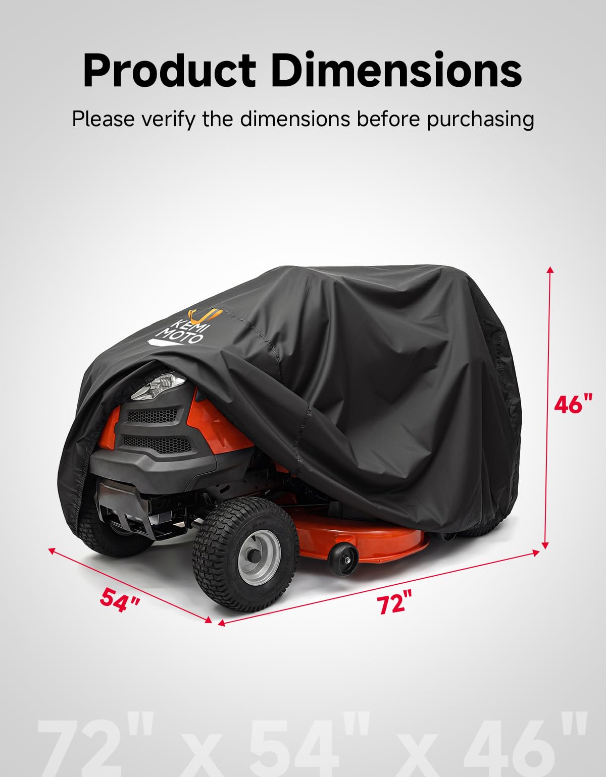 Kemimoto all-weather protection helps maintain mower condition year-round.