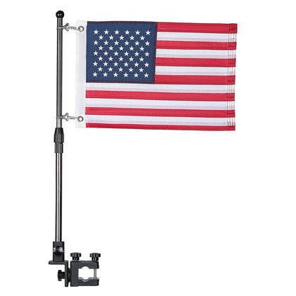 KEMIMOTO boat flag pole kit mounted on rail for stable display on water