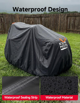 Kemimoto cover shows reflective strips for better night visibility.