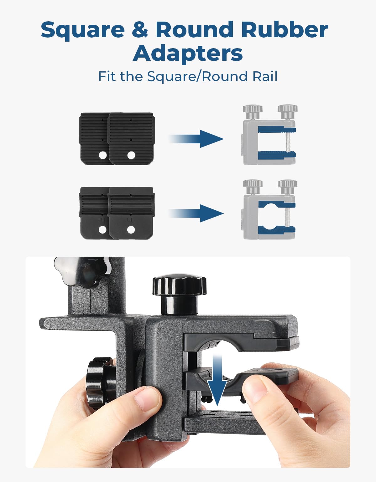 KEMIMOTO clamp-mount installation for quick setup on boats or golf carts