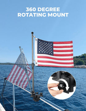 KEMIMOTO square and round rail adapters fit a variety of boats securely