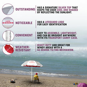 Kemp USA Lifeguard Solar Umbrella carry case for easy transport.
