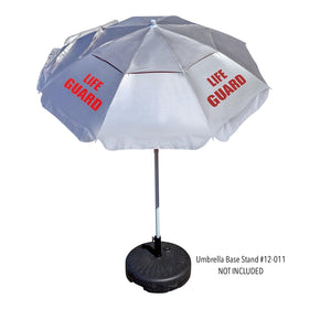 Kemp USA Lifeguard Solar Umbrella reflective canopy reduces direct sun absorption on hot days.