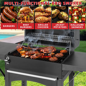 Kendane Charcoal Grill adjustable chimney for precise heat control.