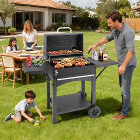 Kendane Charcoal Grill built-in bottle opener for quick refreshments.