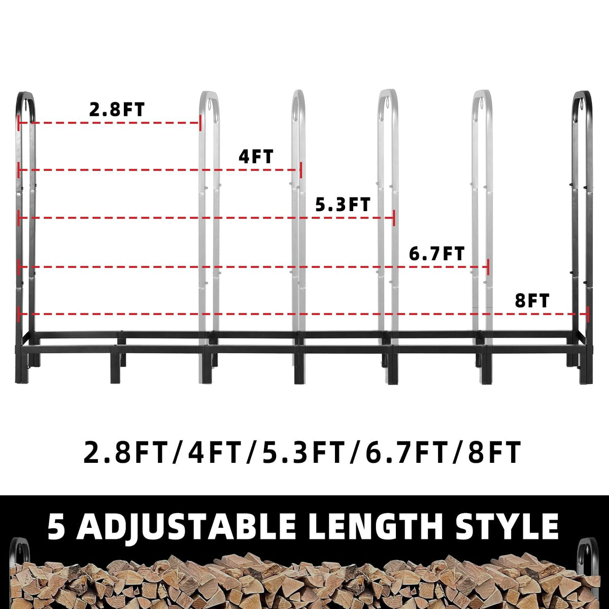 Kendane heavy-duty rack with 14 support legs for uneven ground