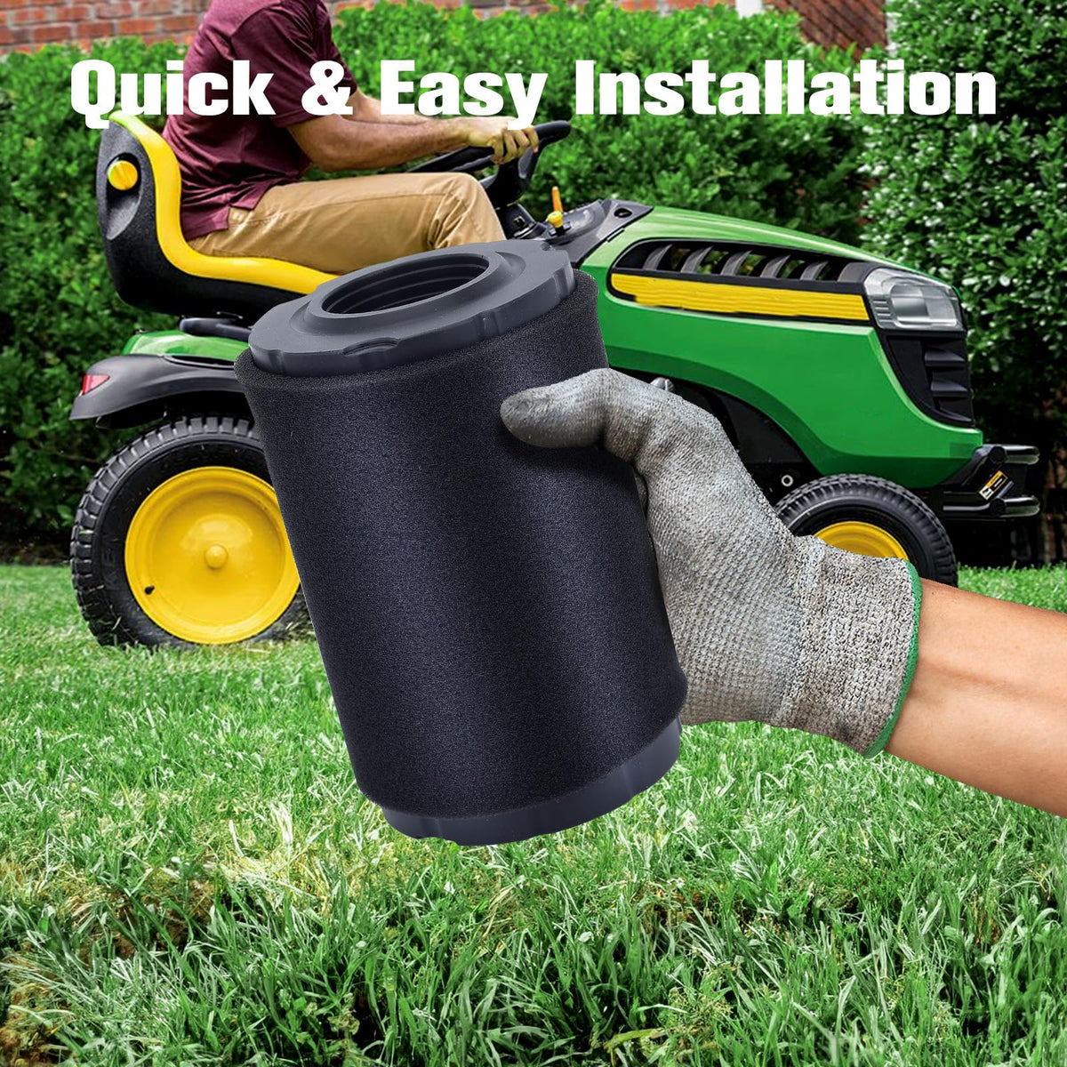 Kendwin filter compatible with John Deere riding mowers for consistent airflow