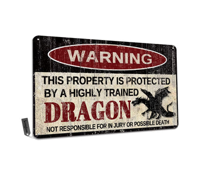kengtou vintage dragon sign front view for durable outdoor yard decor