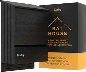 Kenley Bat House exterior front view showing cedar finish for durable outdoor use.