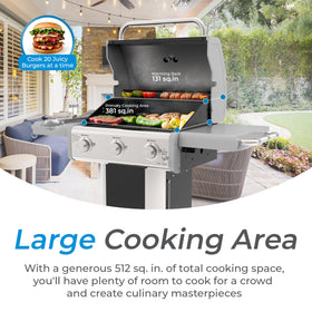 Kenmore grill folding side tables show space-saving versatility