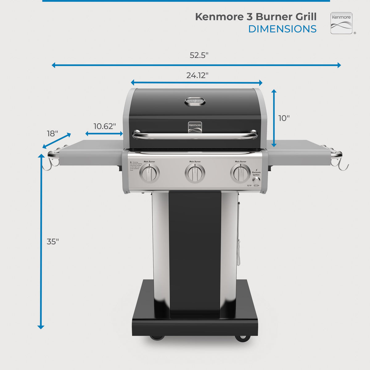 Kenmore grill tool hooks keep essentials within reach