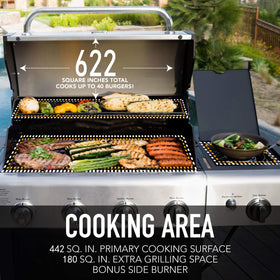 Kenmore cast iron grates deliver even heat and retention