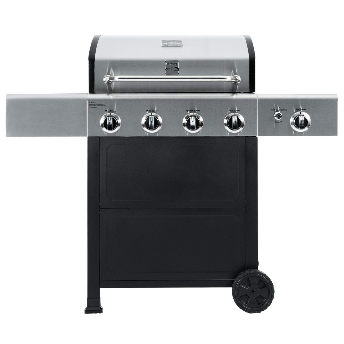Kenmore four-burner gas grill with side burner for versatile outdoor cooking