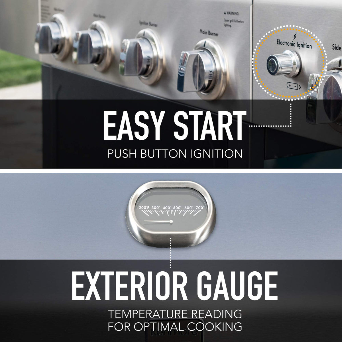 Kenmore side burner enables sauces or sides while grilling