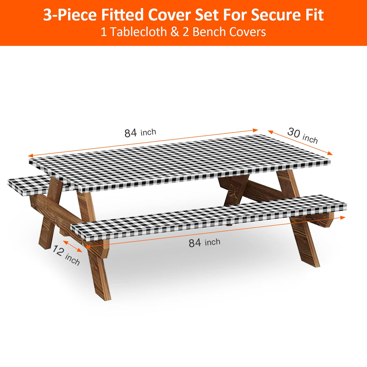 KENOBEE 84in bench seat cover snug protection for bench surfaces