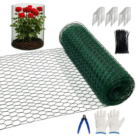 KEOHOLI 16in-50ft mesh roll protecting garden beds from animals