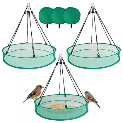 KEOHOLI 3PC seed catcher trays hung beneath a feeder keep seeds organized