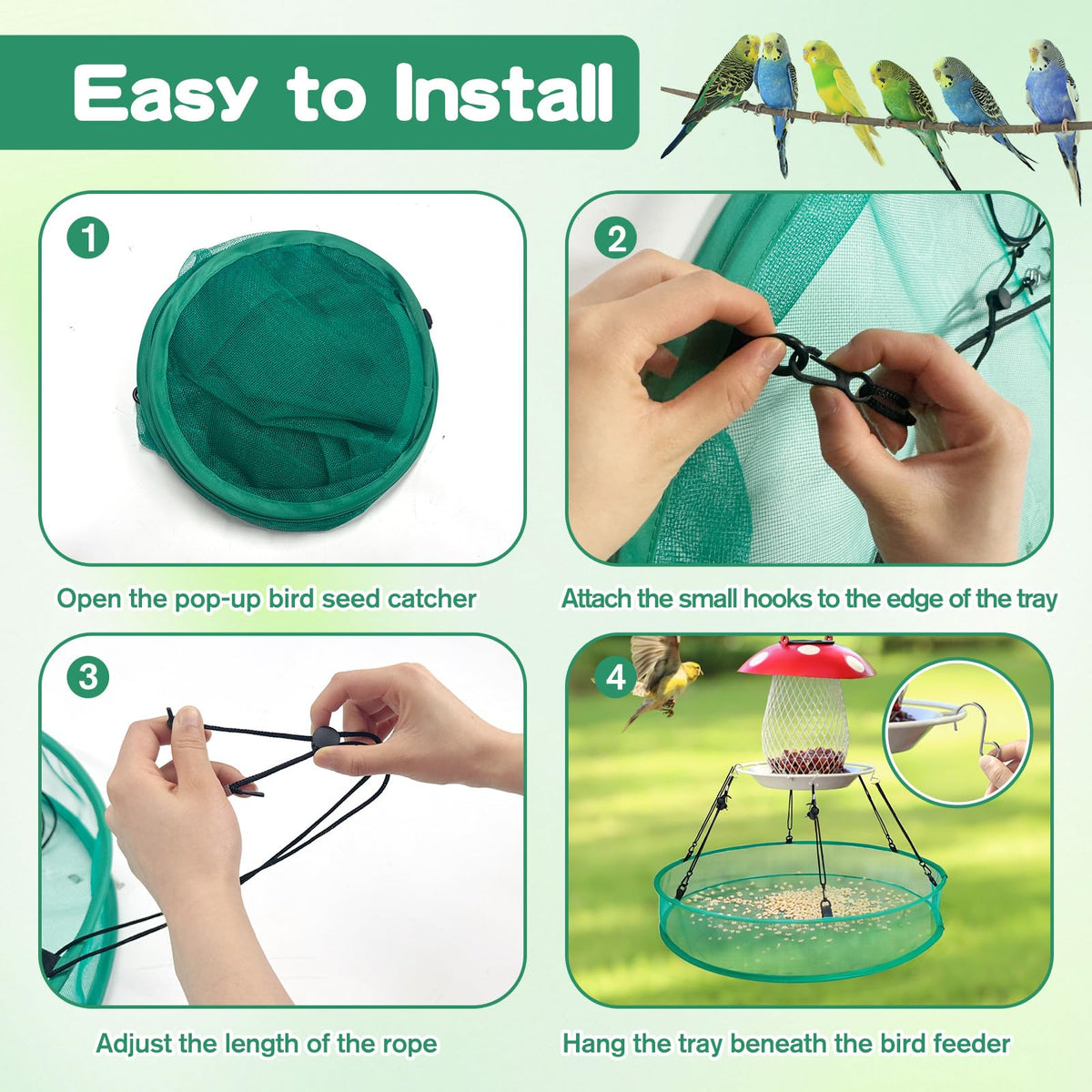 KEOHOLI adjustable ropes enable versatile hanging from many feeders