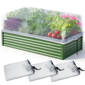 KEOHOLI garden netting on raised bed protects crops from pests while sunlight passes through