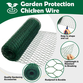 KEOHOLI green vinyl coated mesh blends with garden scenery while guarding crops