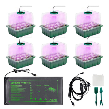 KEOHOLI seed starter kit with grow light panel for precise indoor seedling care