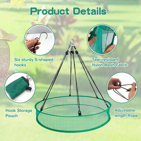 KEOHOLI tear-resistant nylon mesh tray with 4-inch depth for outdoor durability